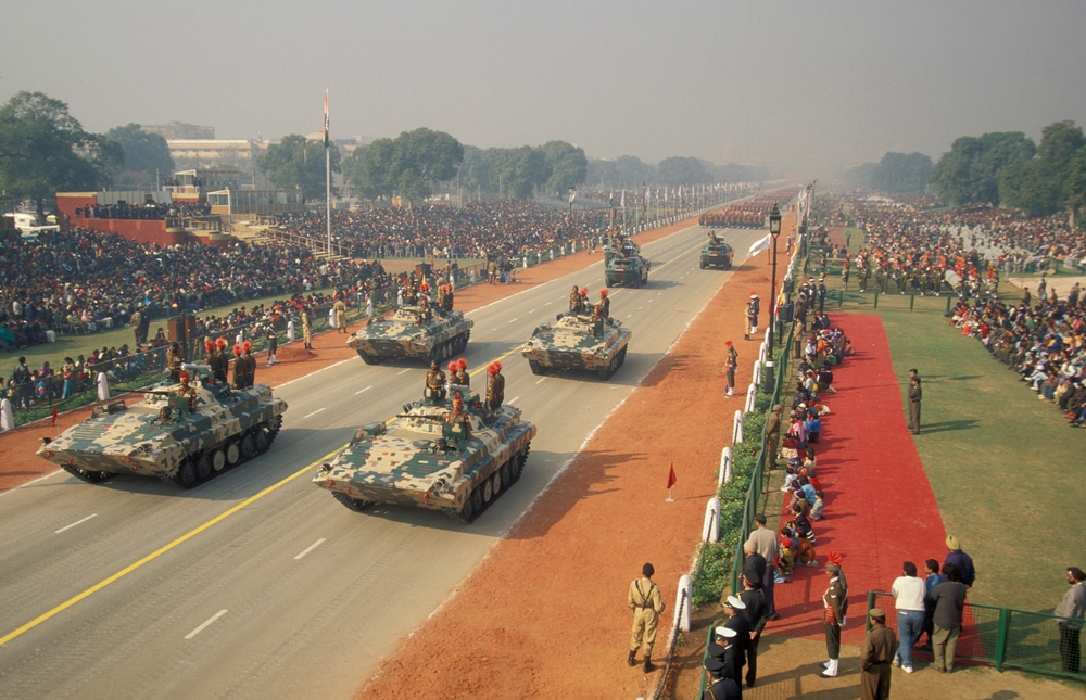 Indian Army Tank at the Parade at the Republic Day